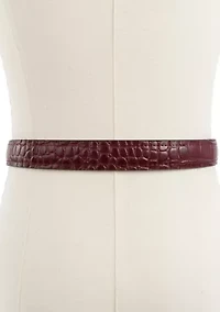 Reversible Croc Embossed Belt