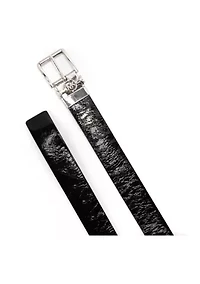 38 Millimeter Reversible Metallic Leather Belt