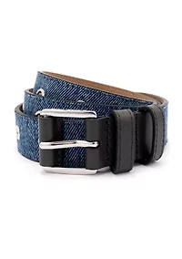 28 Millimeter Denim Belt with Grommets