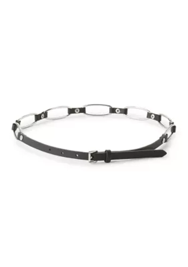 Leather Belt with Hoops