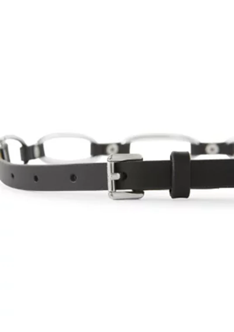 Leather Belt with Hoops