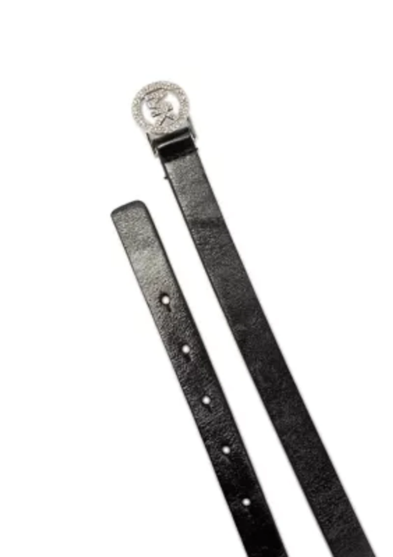 18 Millimeter Pave Logo Belt