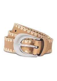 Raffia Leather Belt