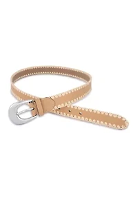 Raffia Leather Belt