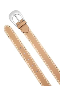 Raffia Leather Belt