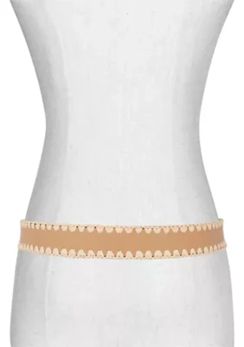 Raffia Leather Belt
