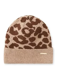  Wooly Leopard Crown Cuff Hat 