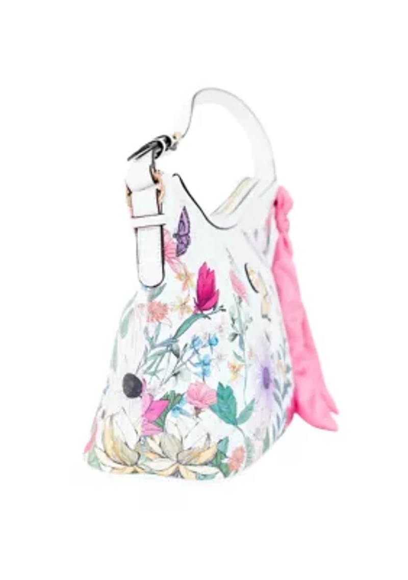 Floral Saffiano Hobo Bag