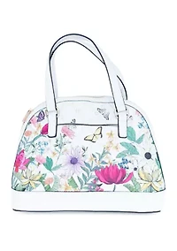 Floral Saffiano Dome Satchel