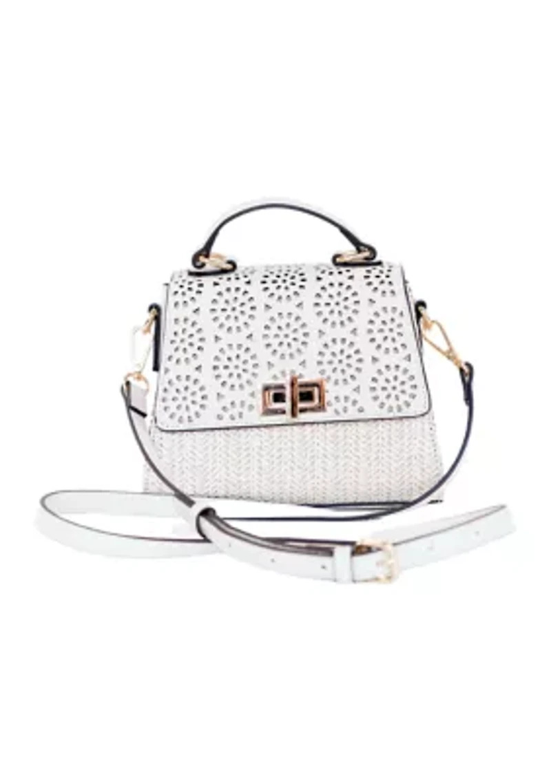 Saffiano Perforated Mini Bag