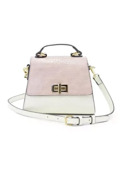 Mix Media Satchel with Mini Top Handle 