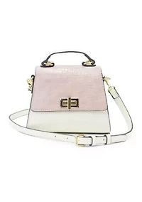Mix Media Satchel with Mini Top Handle 