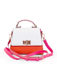 Color Block Mini Top Handle Bag 