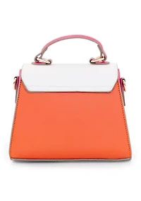 Color Block Mini Top Handle Bag 