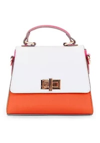 Color Block Mini Top Handle Bag 