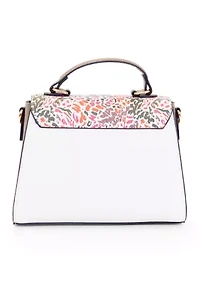 Abstract Printed Medium Top Handle Bag