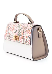 Abstract Printed Medium Top Handle Bag