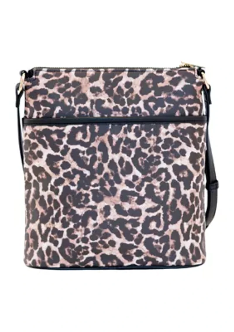 Saffiano Leopard Crossbody
