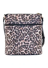 Saffiano Leopard Crossbody
