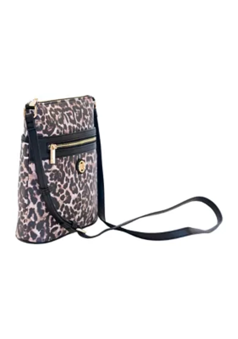 Saffiano Leopard Crossbody