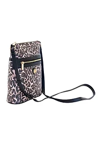 Saffiano Leopard Crossbody