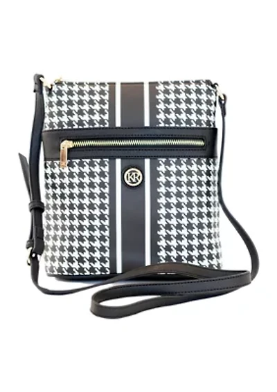 Saffiano Houndstooth Crossbody