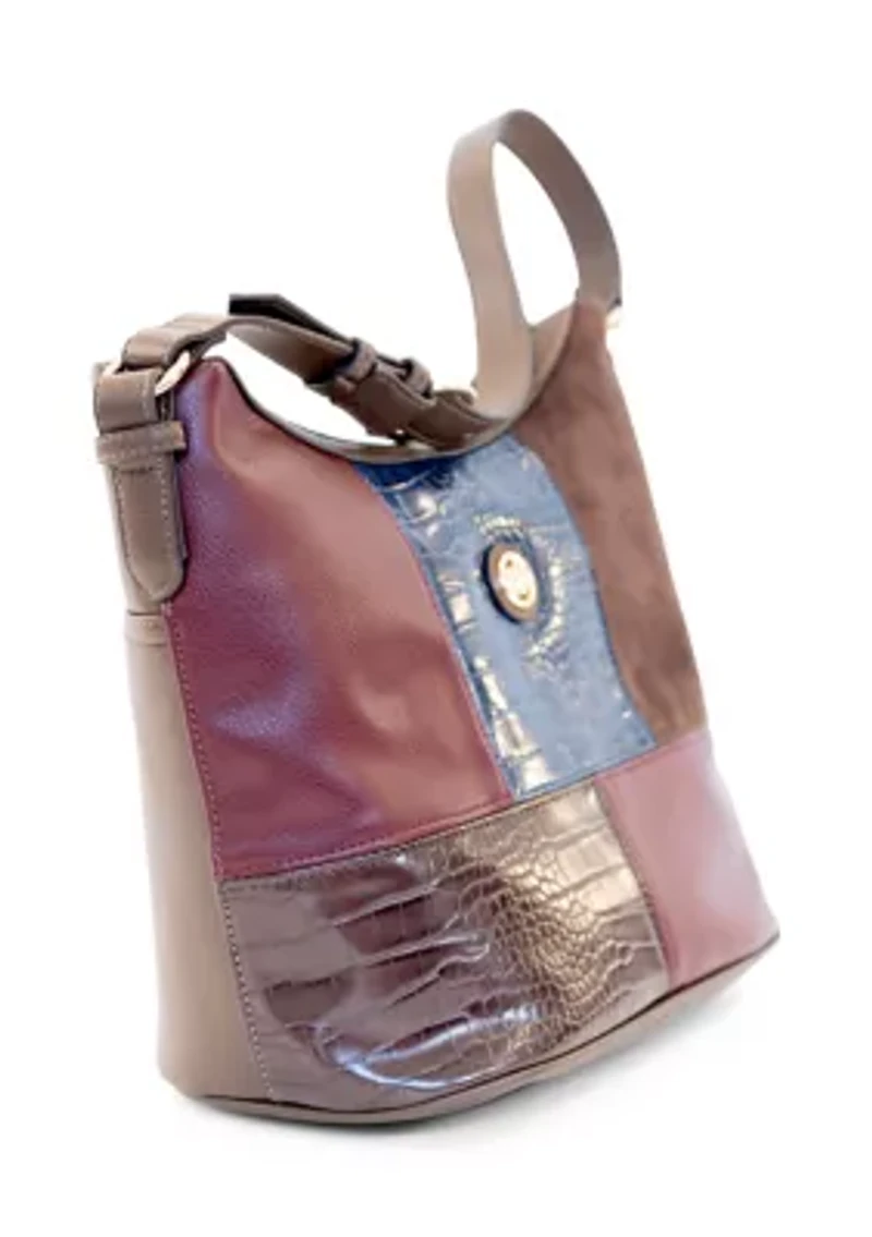 Mixed Media Hobo Bag