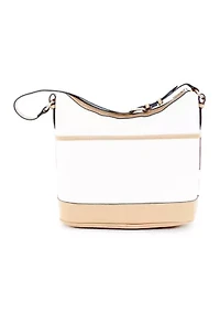 Christmas Motif Saffiano Hobo Bag 