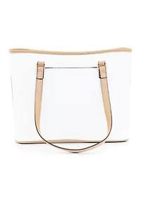   Christmas Motif Saffiano Tote