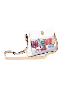   Christmas Motif Saffiano Crossbody 