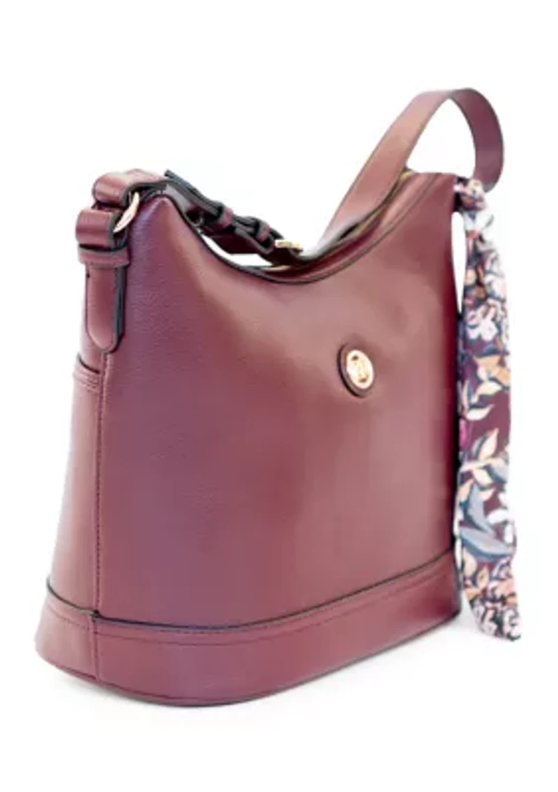 Pebble Hobo with Scarf Bag