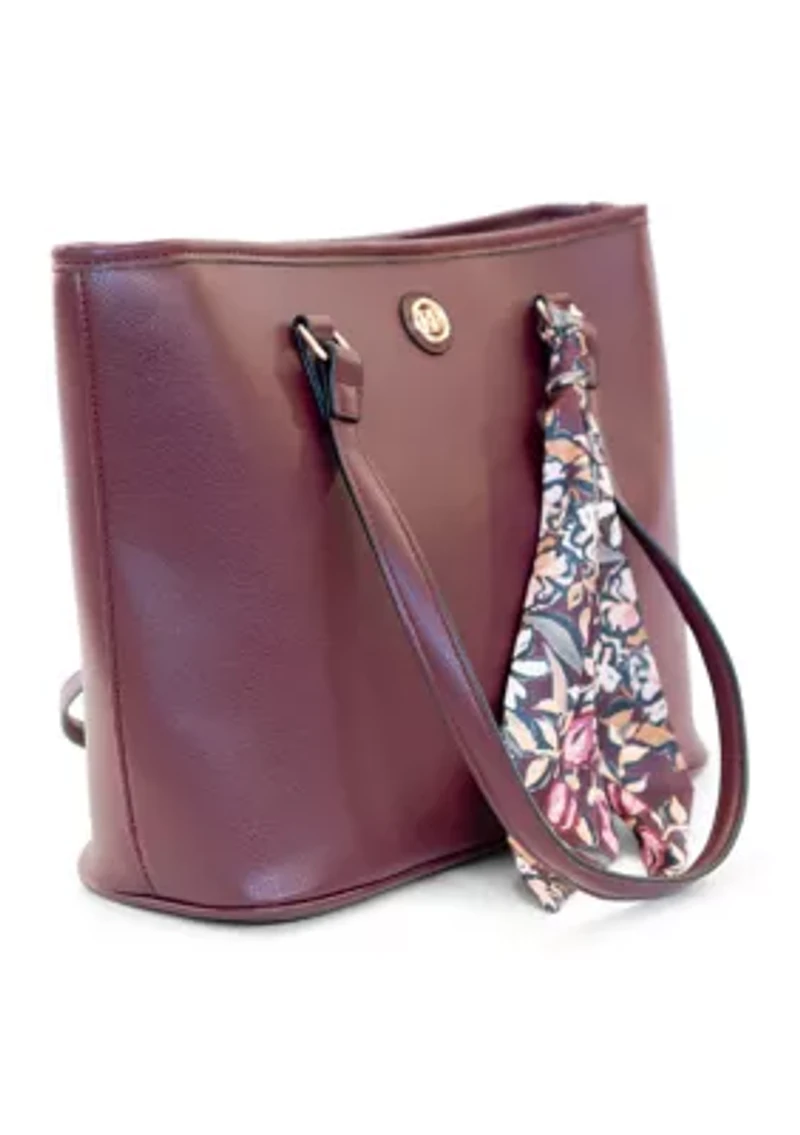 Pebble Tote with Scarf