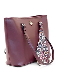 Pebble Tote with Scarf