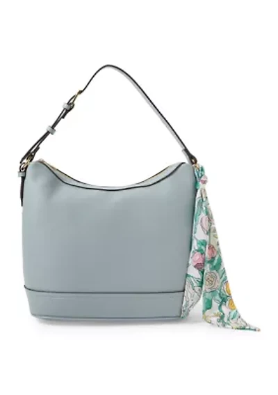 Pebble Hobo Bag with Scarf