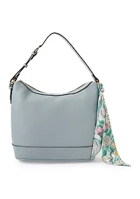Pebble Hobo Bag with Scarf
