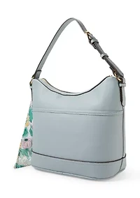 Pebble Hobo Bag with Scarf