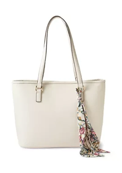 Pebble Tote with Scarf