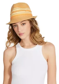 Women's Varigated Stripe Fedora