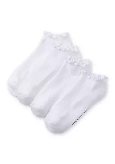5 Pack Ruffle Low Cut Half Cushion Socks