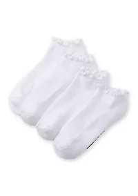 5 Pack Ruffle Low Cut Half Cushion Socks