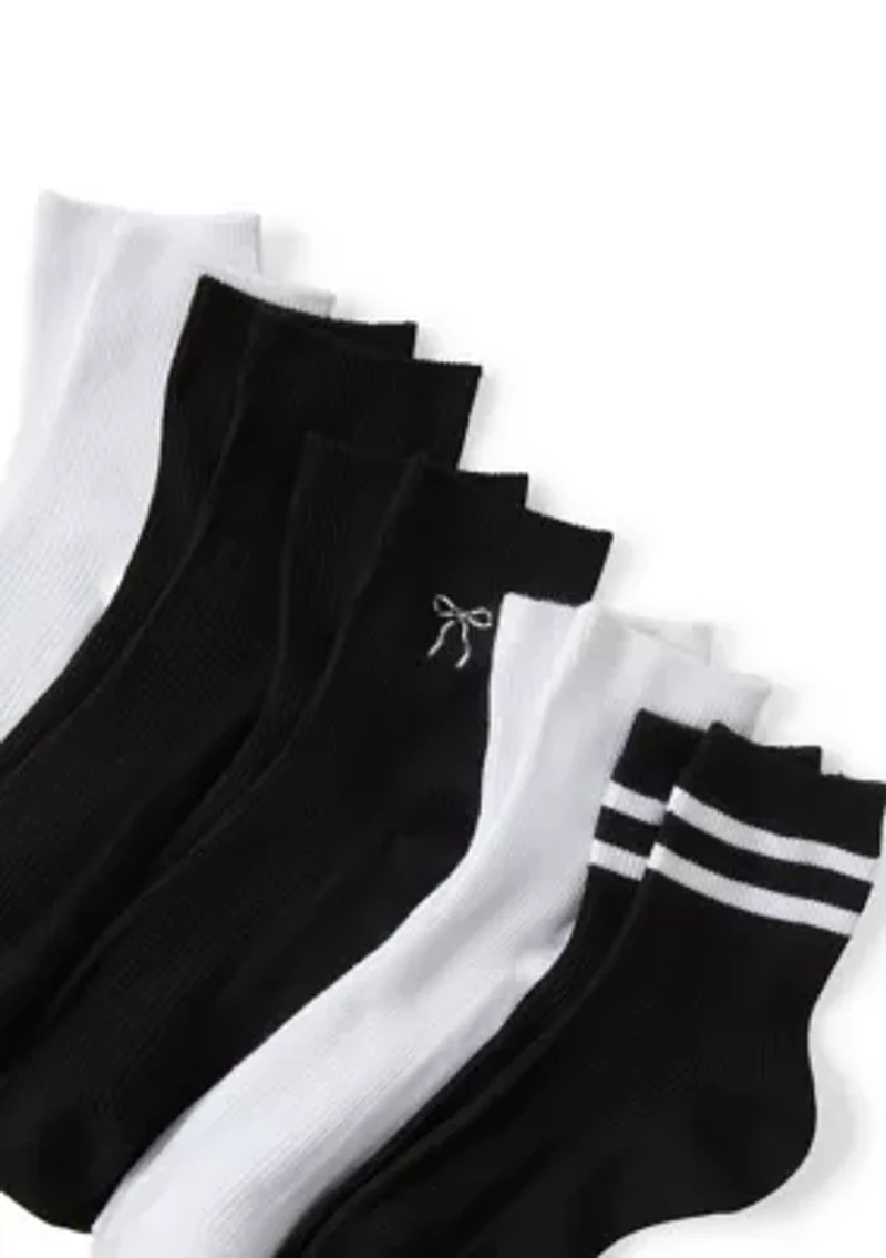 Ribbed Bow Socks Set