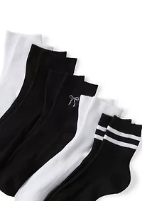 Ribbed Bow Socks Set