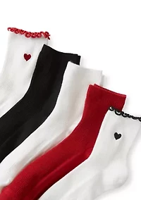 Embroidered Ankle Socks Set