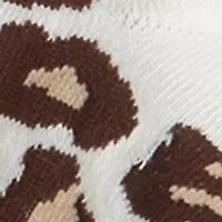 Gold Heart, Leopard Embroidered Quarter Length Socks Set