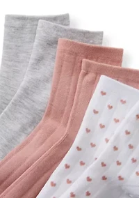 3 Pack Sweet Heart Anklet Socks 