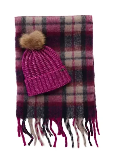 Beanie and Blanket Scarf Gift Set