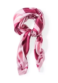 Tonal Swirls Poly Satin Square Scarf