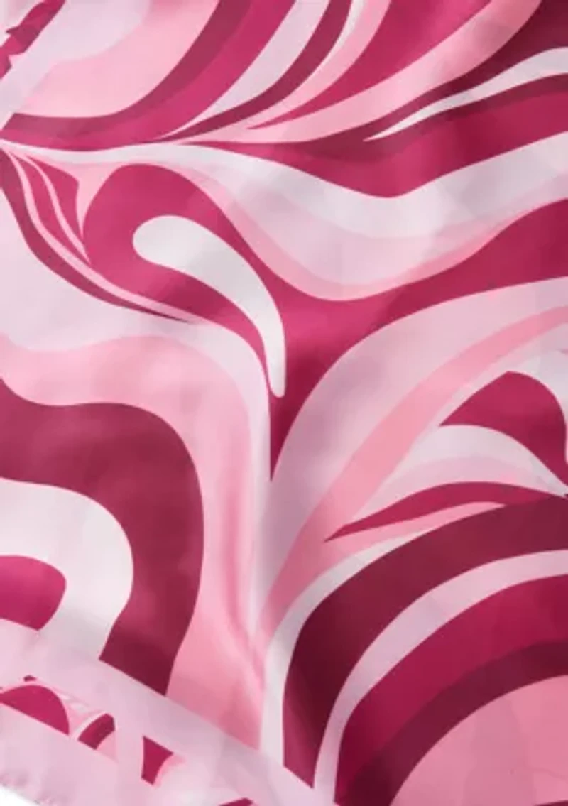 Tonal Swirls Poly Satin Square Scarf