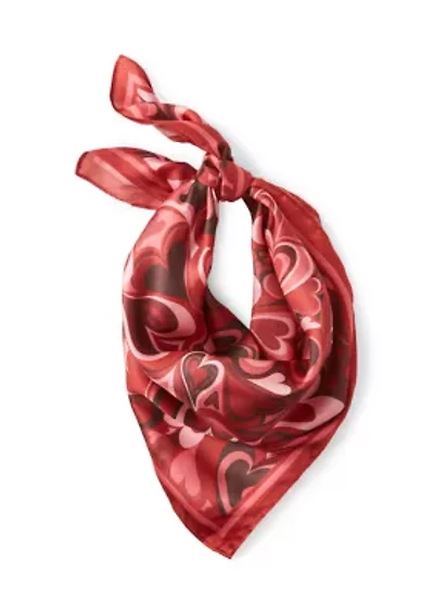 Women's Bursting Heart Square Scarf
