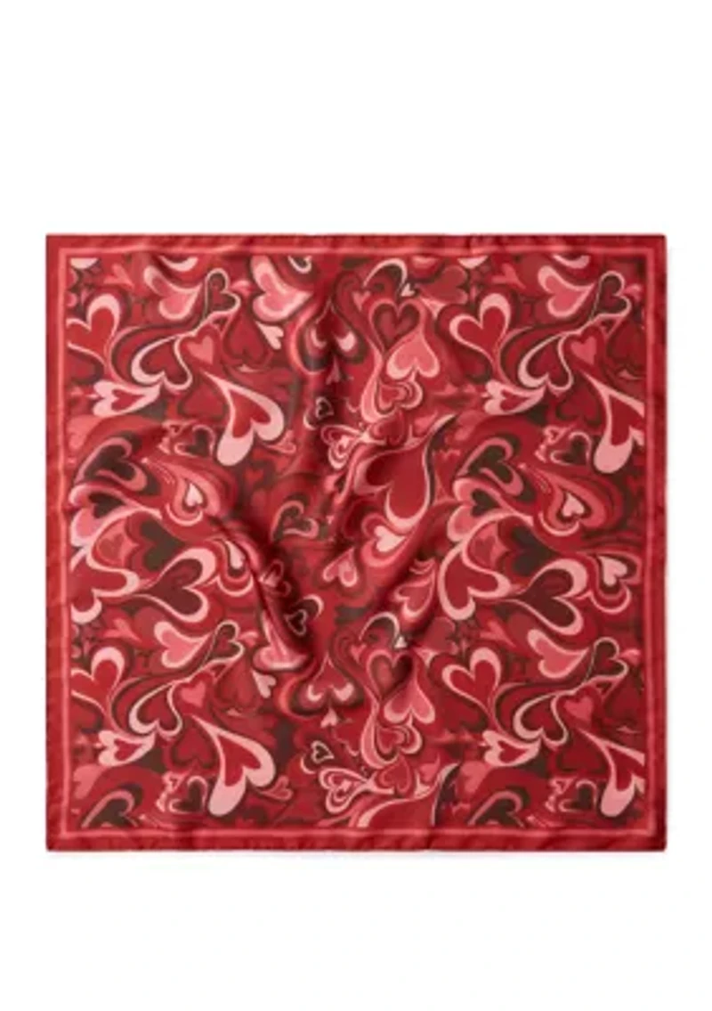 Women's Bursting Heart Square Scarf